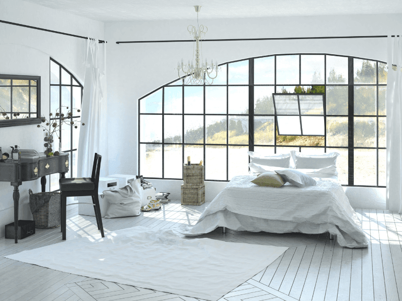 Dormitorio de lujo vista panoramica